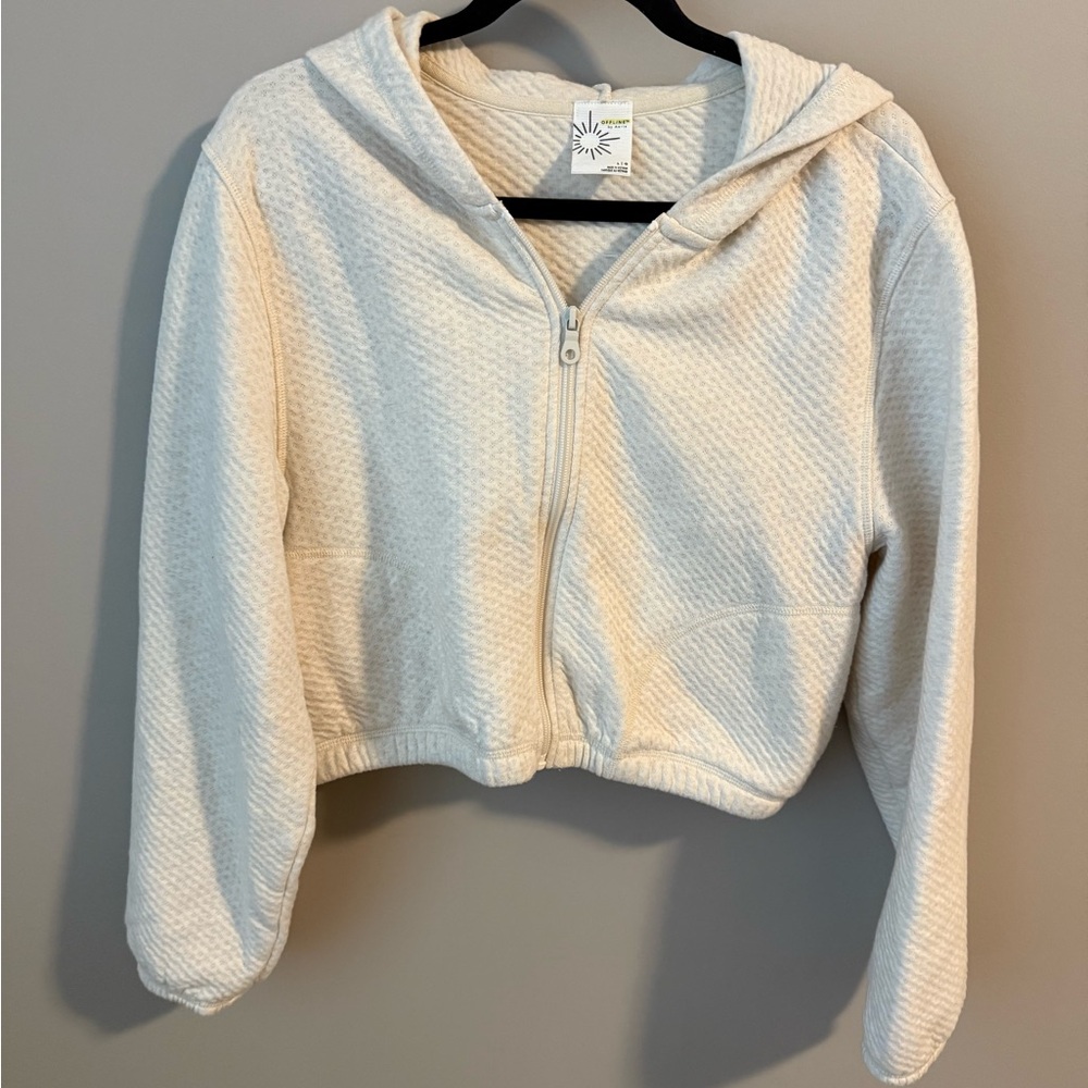 Aerie Offline Cream Textured Hoodie